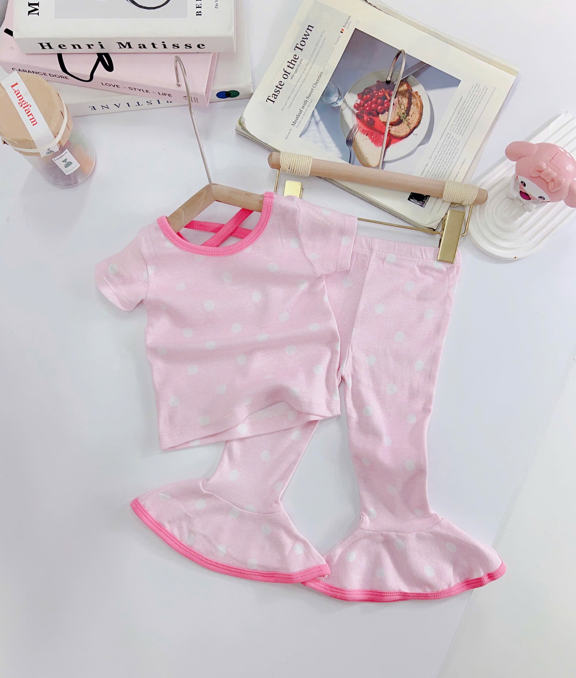 Short Sleeves Pyjamas Bell Bottom