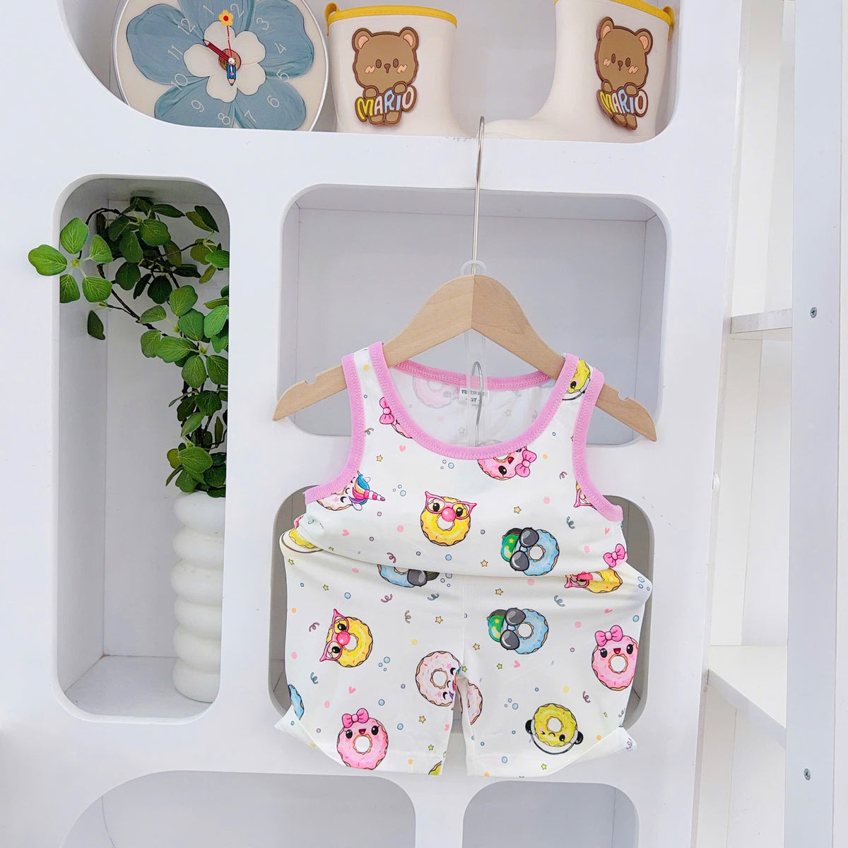Girls 3D Sleeveless Cotton Playsuit