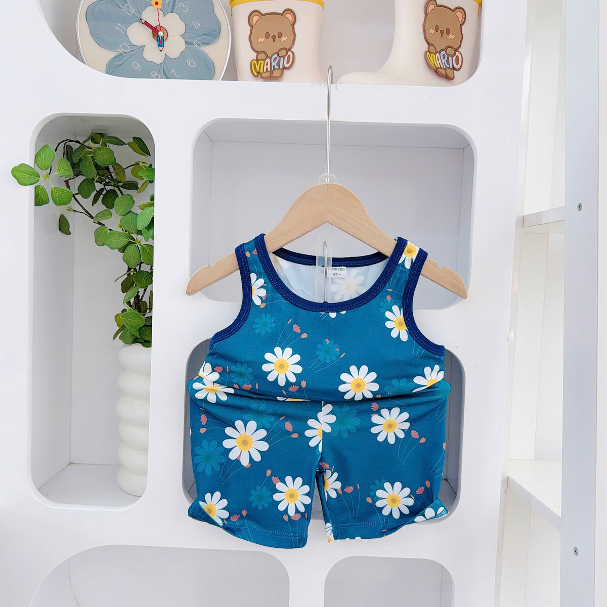 Girls 3D Sleeveless Cotton Playsuit