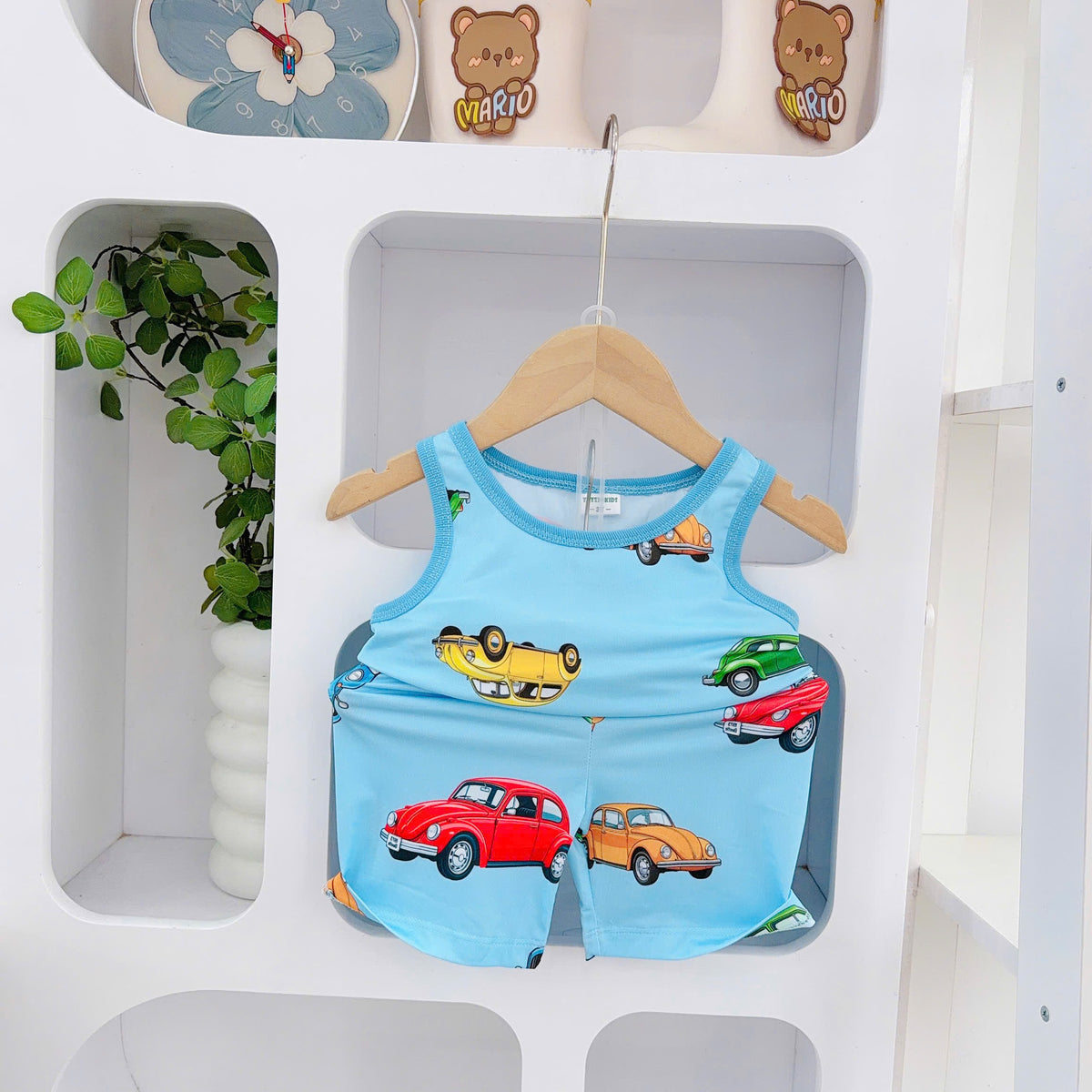 Boys Yuzzin 3D Sleeveless Cotton Playsuits