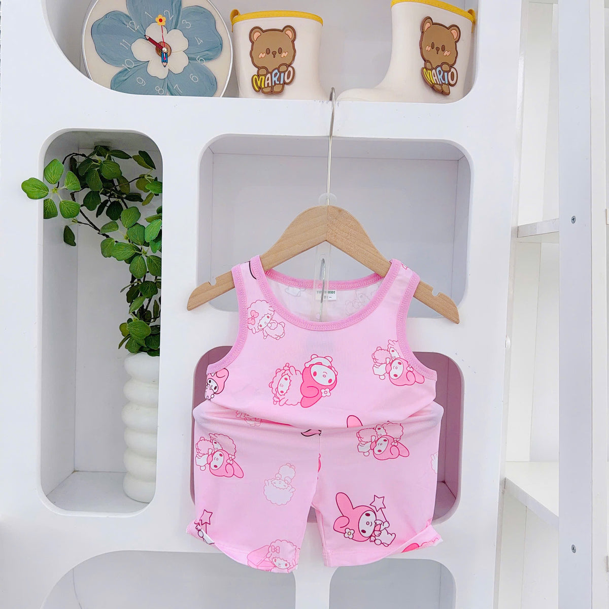 Girls 3D Sleeveless Cotton Playsuit