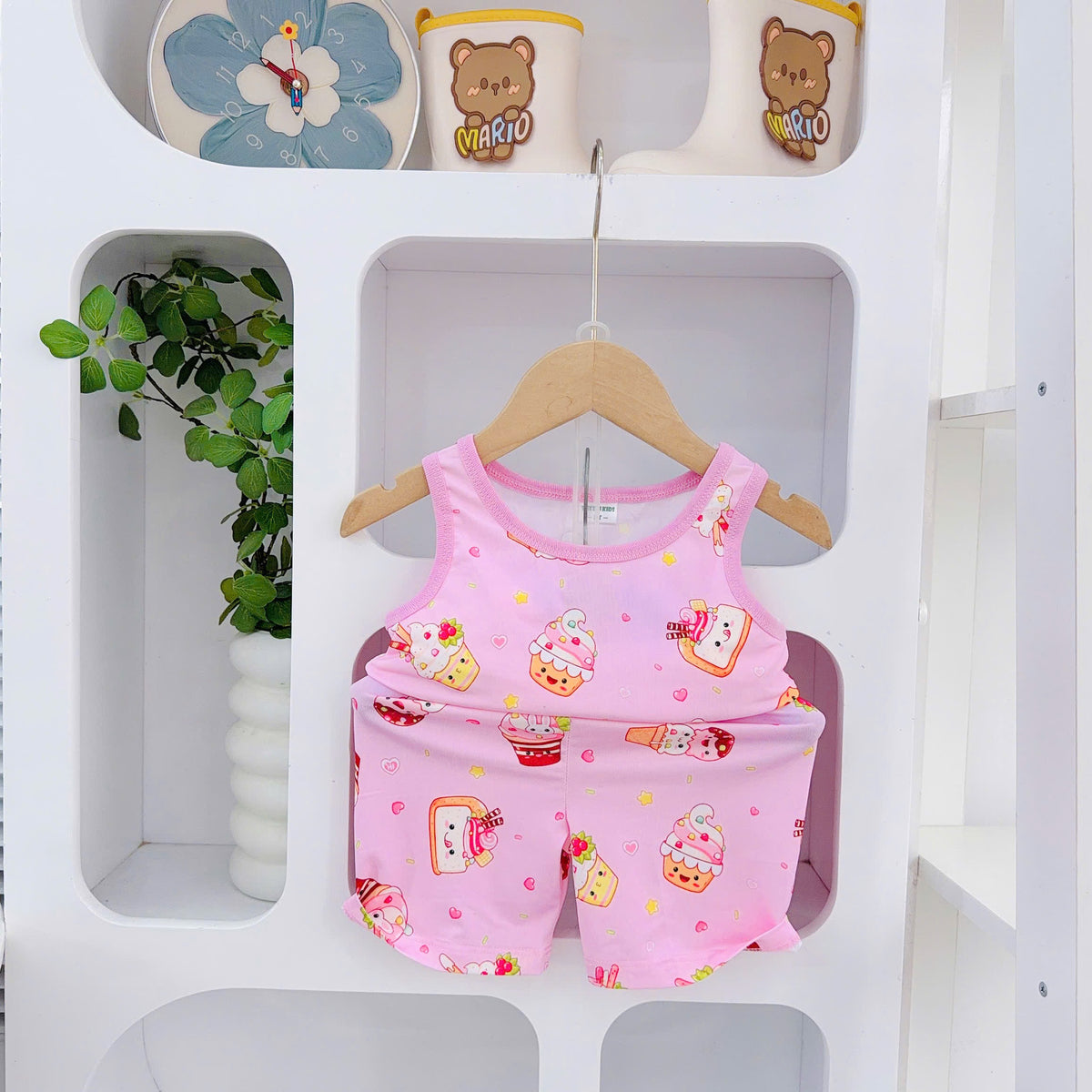 Girls 3D Sleeveless Cotton Playsuit