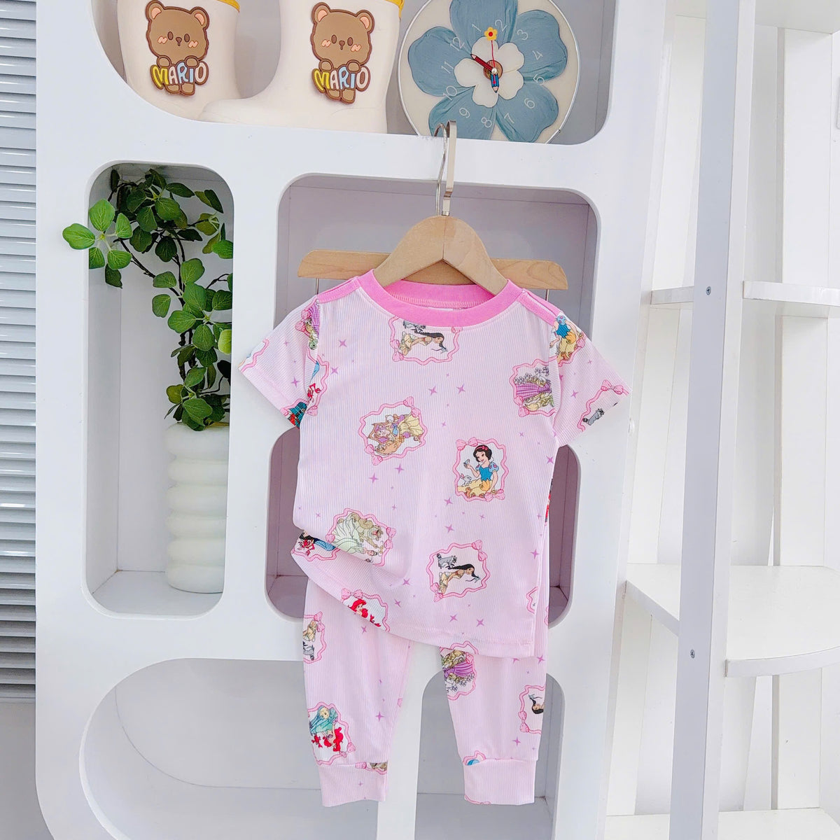 Girls Cotton Bamboo Pyjamas Short Sleeves