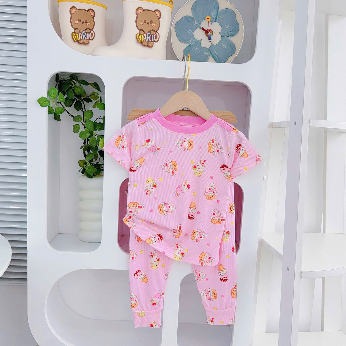 Girls Cotton Bamboo Pyjamas Short Sleeves