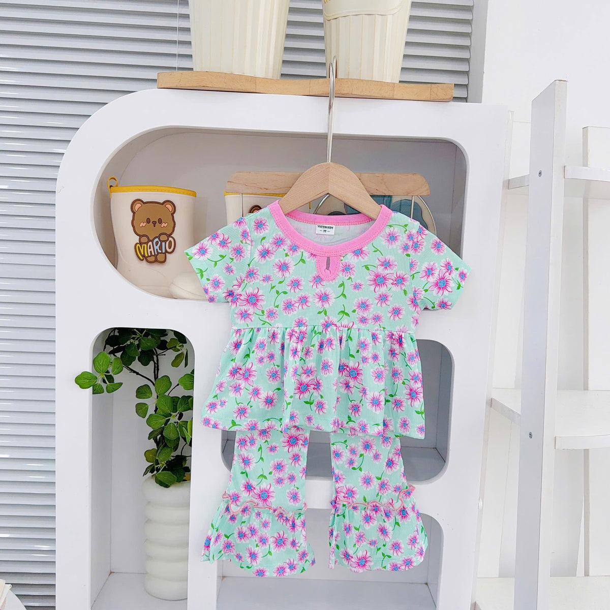 Girls Cotton Bamboo Bell Bottom