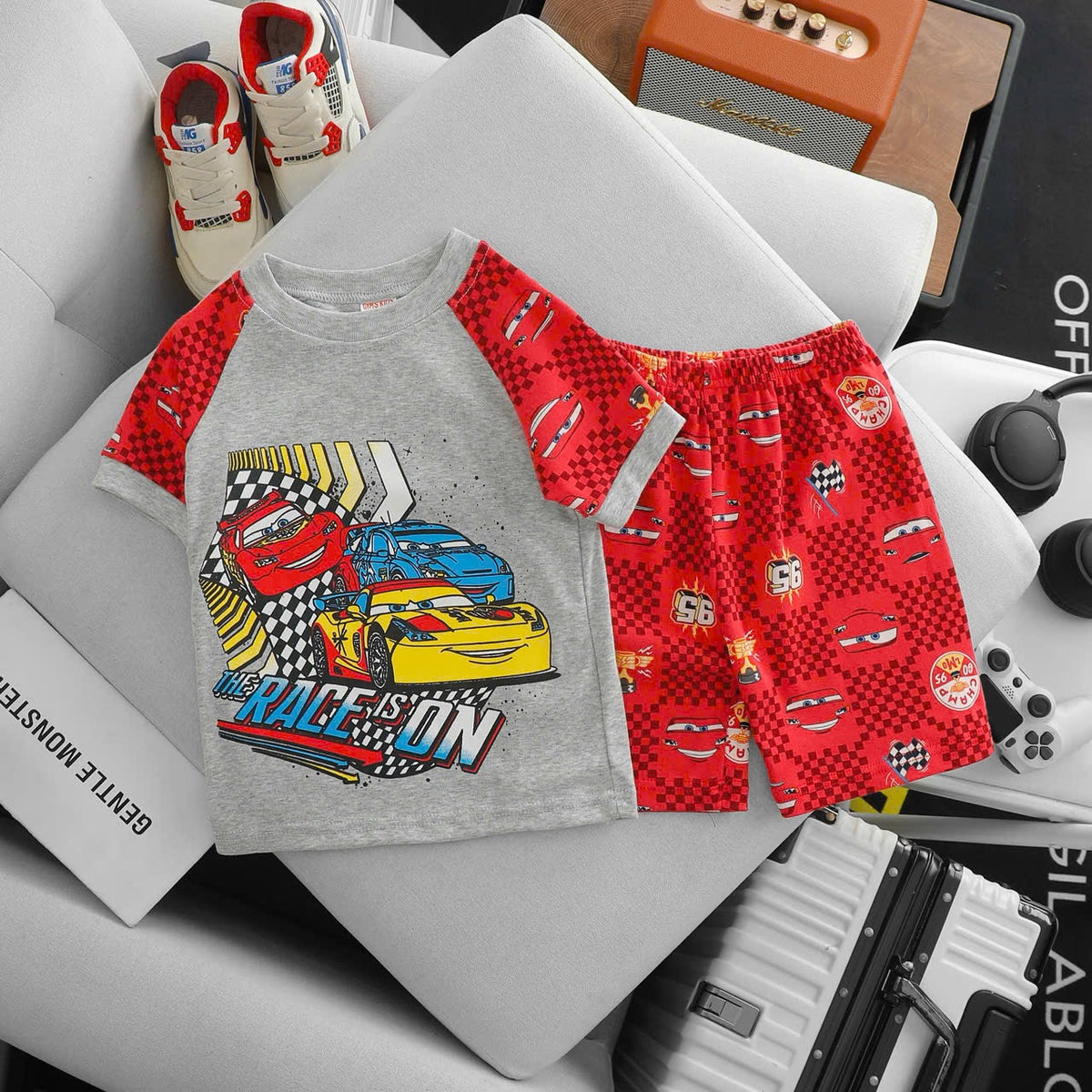 100% Printed Cotton Playsuits Boys