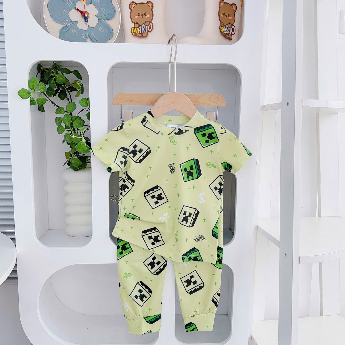 Boys Short Sleeves 3D Cotton Pyjamas