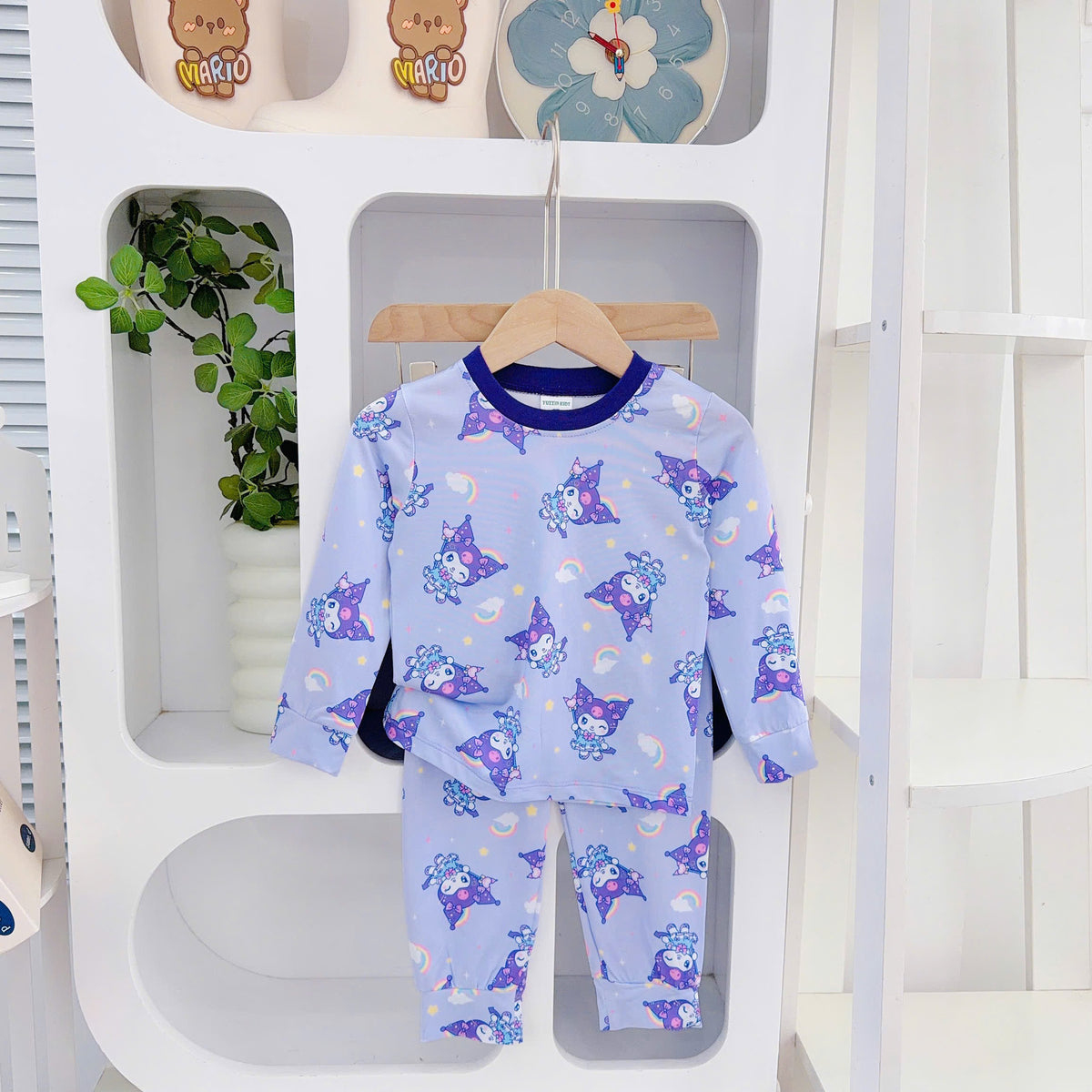 Girls 3D Cooling Cotton LongSleeves Pjs