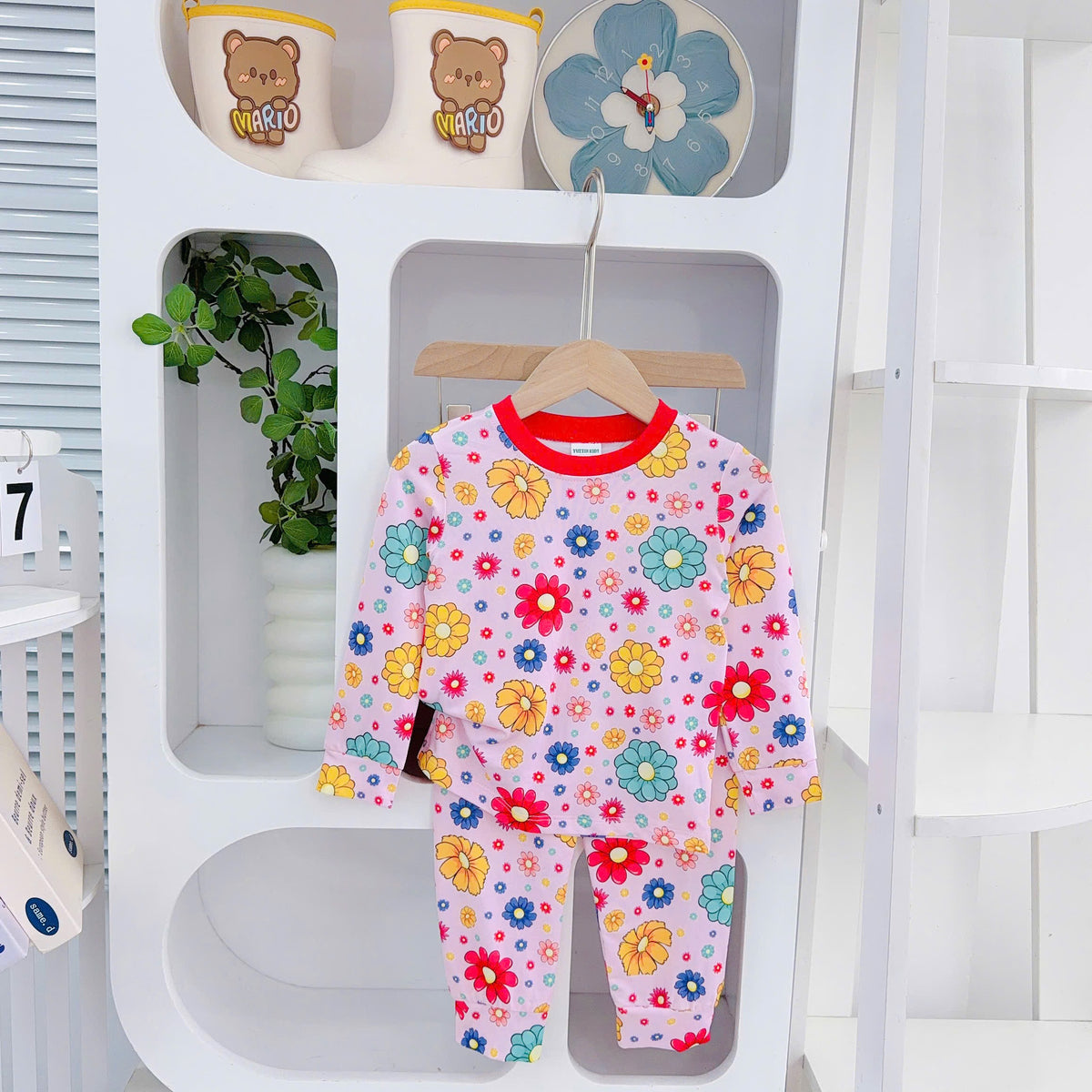 Girls 3D Cooling Cotton LongSleeves Pjs