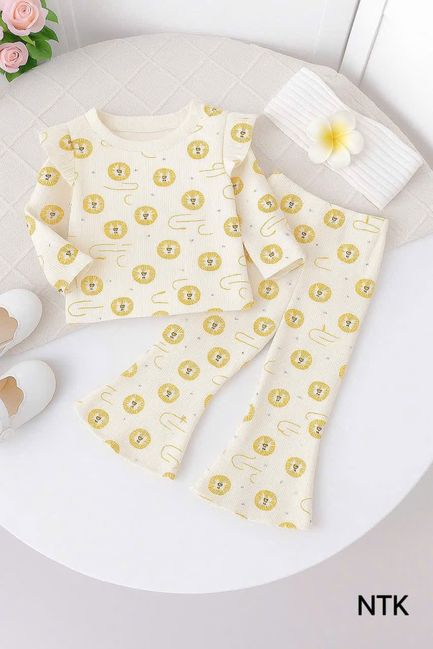 Long Sleeves Pleated Pyjamas