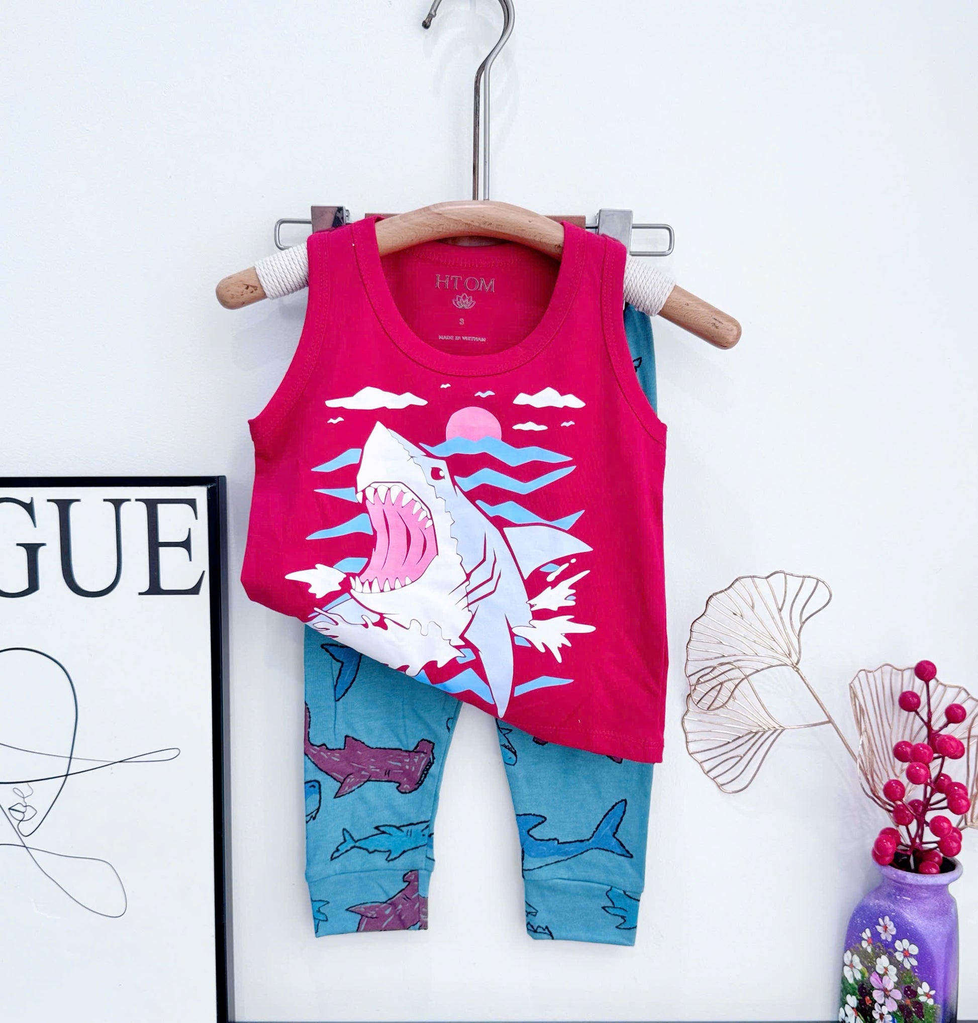 Sleeveless Printed Long Pants Set