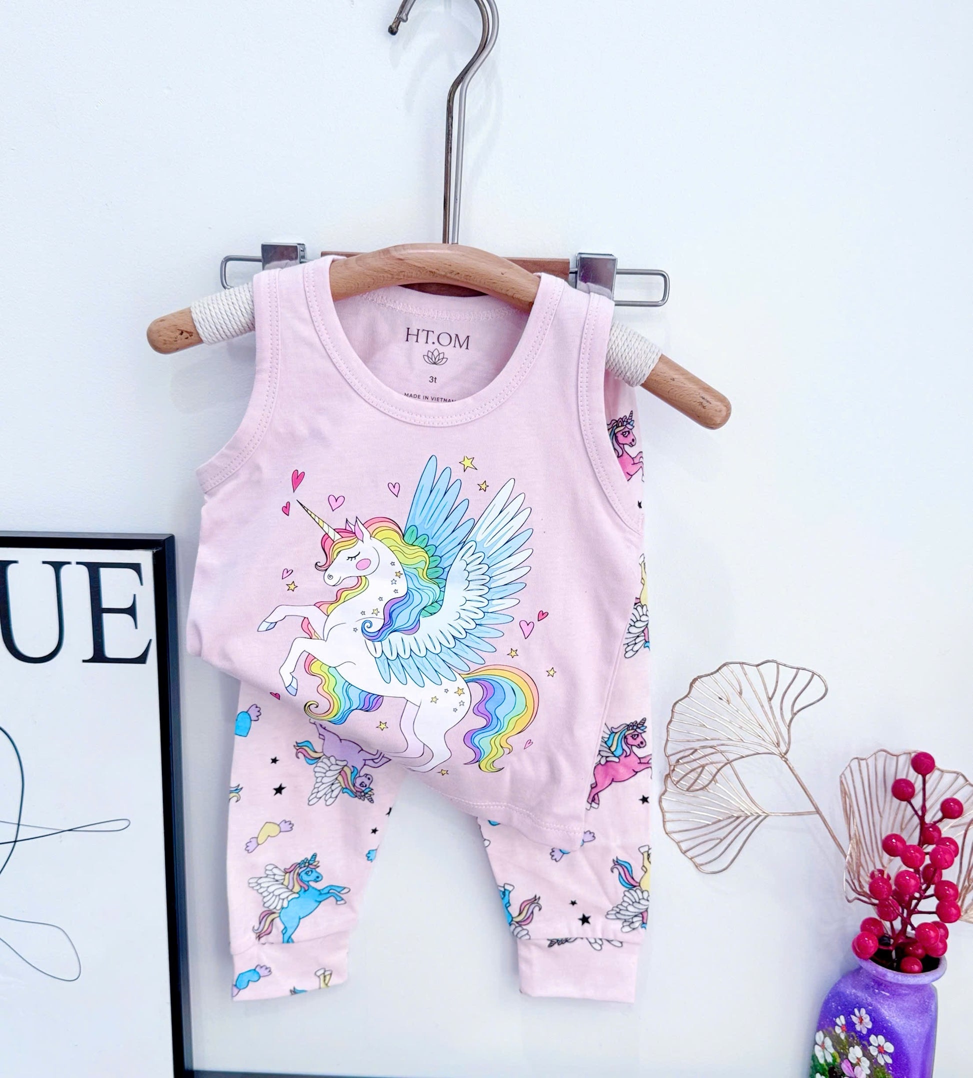 Sleeveless Printed Long Pants Set