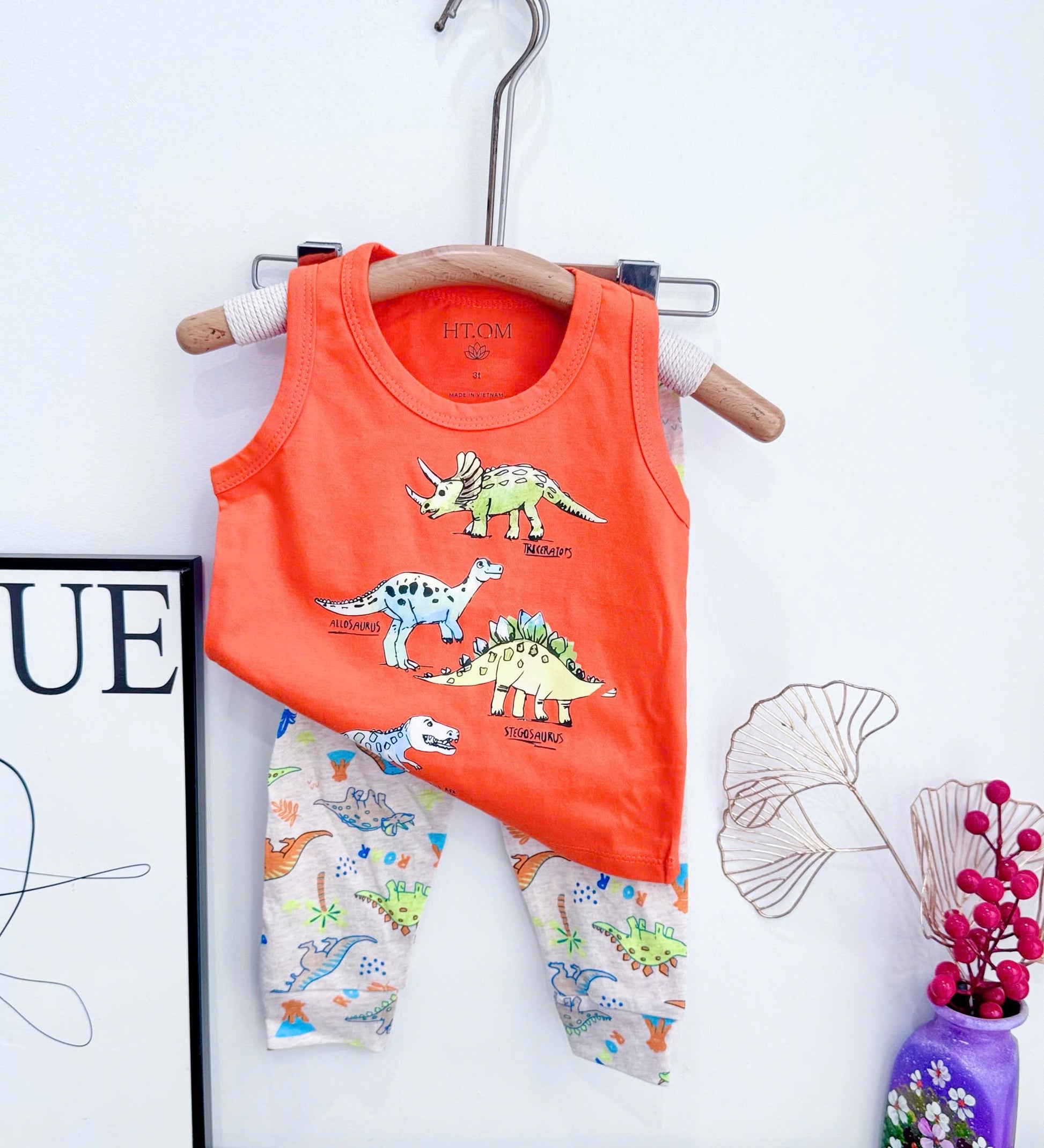 Sleeveless Printed Long Pants Set