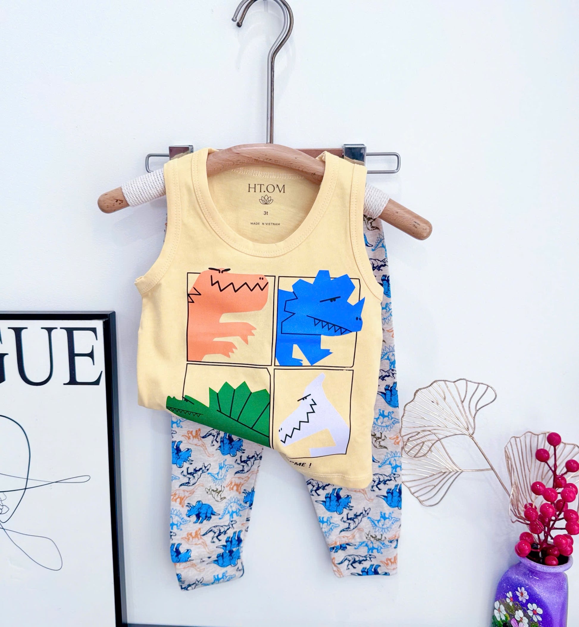 Sleeveless Printed Long Pants Set