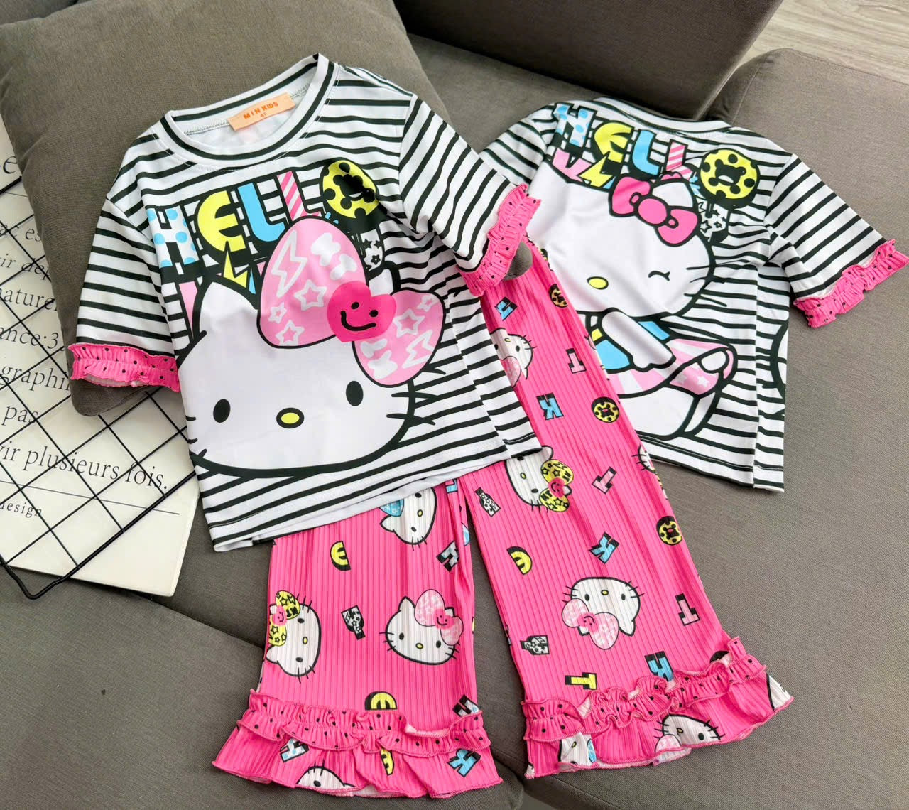 Girls 3D Cotton Pyjamas