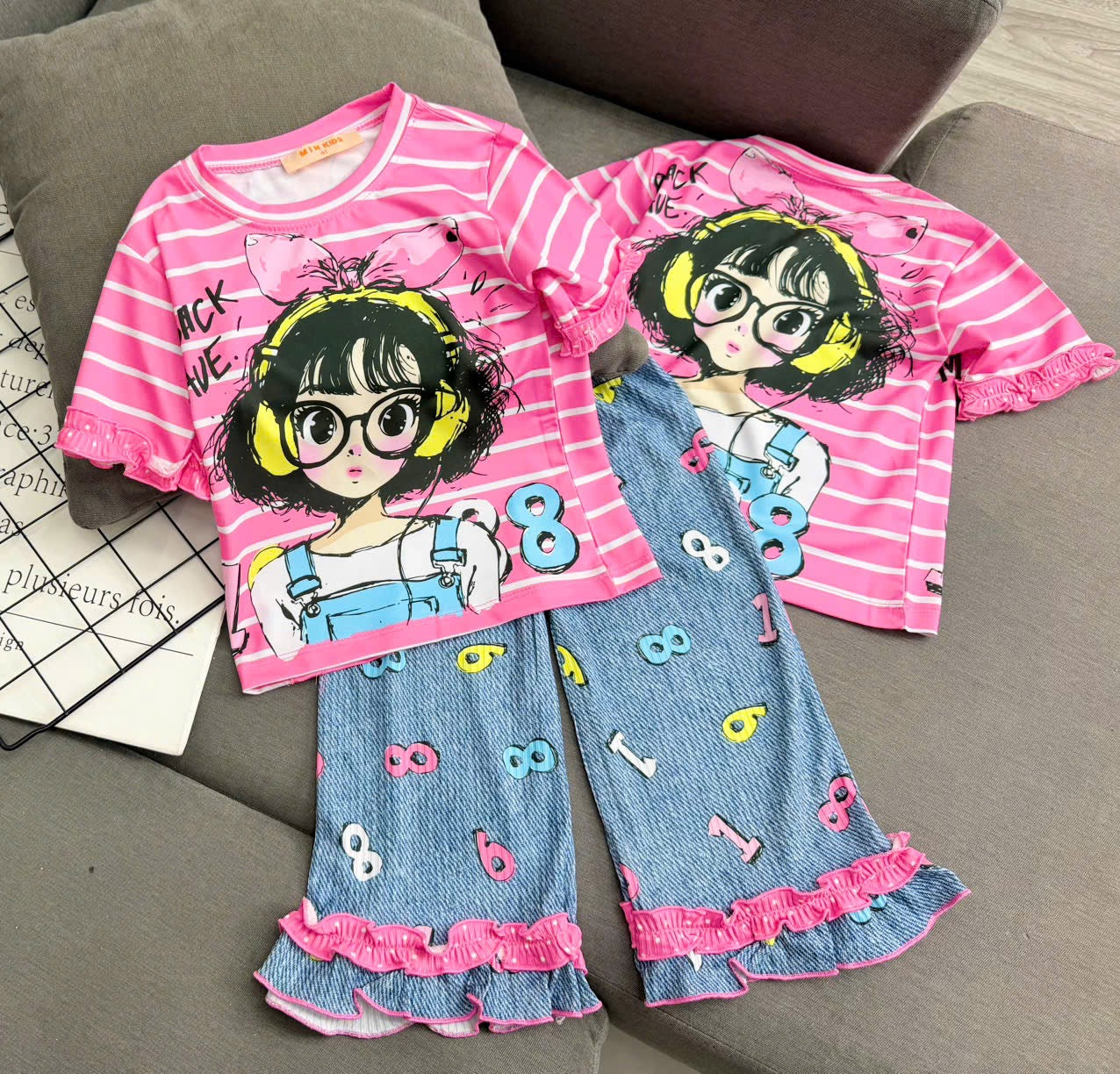 Girls 3D Cotton Pyjamas