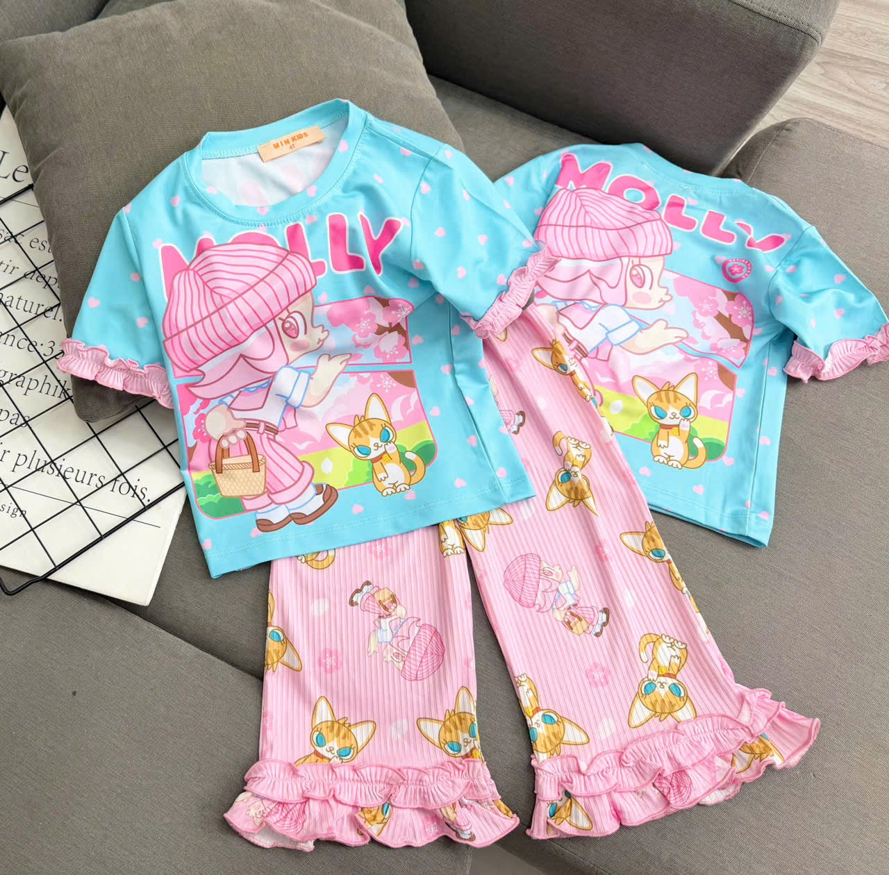 Girls 3D Cotton Pyjamas