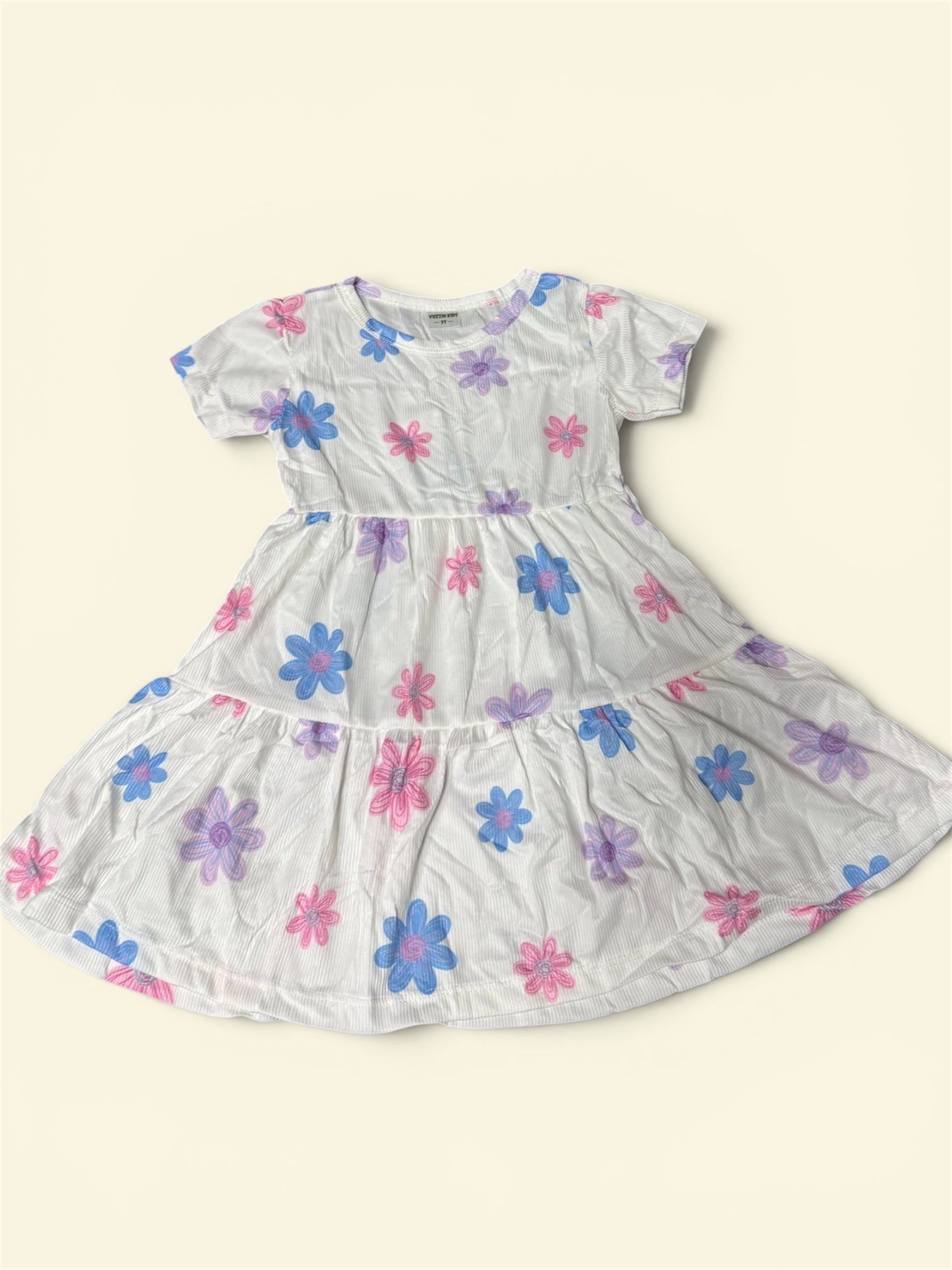 3D Cotton Short Dress