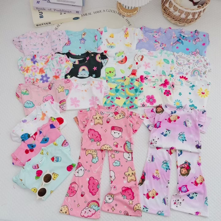 Yuzzin Girls Bell Bottom Pyjamas